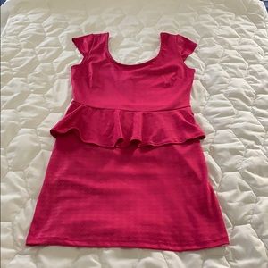 Pink peplum dress